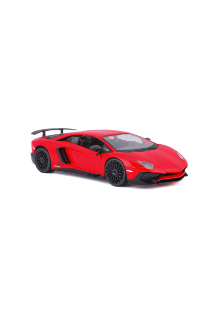 Bburago - Autá HOBBY, Lamborghini Aventador SV Coupé, červená, 1:24