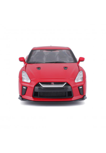 Bburago - Autá HOBBY, 2017 Nissan GT-R, červená, 1:24
