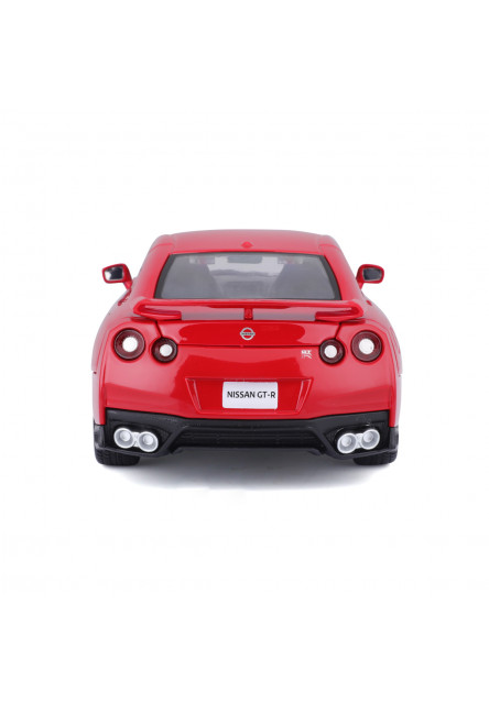 Bburago - Autá HOBBY, 2017 Nissan GT-R, červená, 1:24