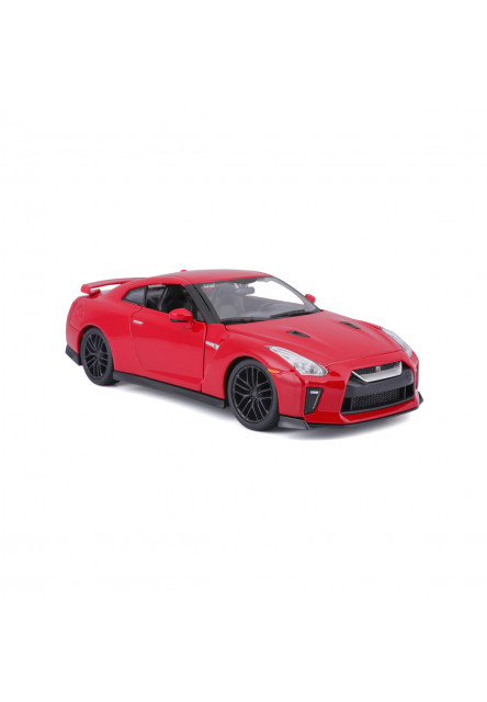 Bburago - Autá HOBBY, 2017 Nissan GT-R, červená, 1:24