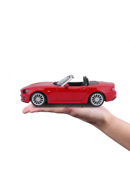 Bburago - Autá HOBBY, Plus, Fiat 124 Spider, červená, 1:24