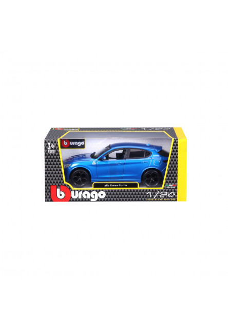 Bburago - Autá HOBBY, Plus, Alfa Romeo Stelvio, modrá, 1:24