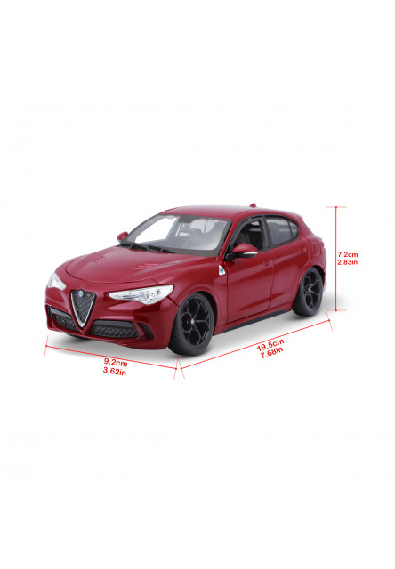Bburago - Autá HOBBY, Plus, Alfa Romeo Stelvio, červená, 1:24