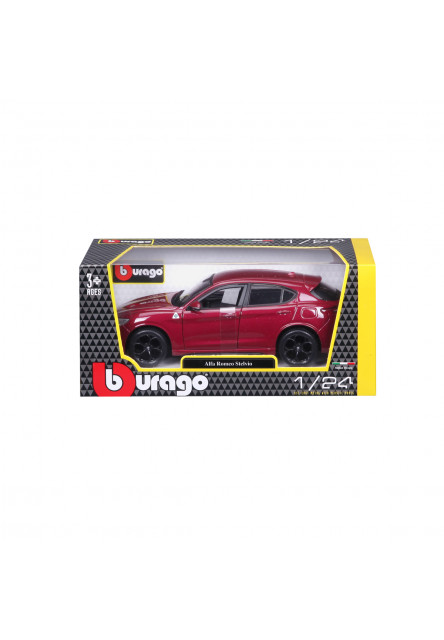 Bburago - Autá HOBBY, Plus, Alfa Romeo Stelvio, červená, 1:24
