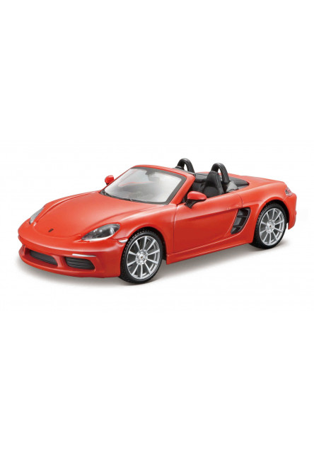 Bburago - Autá HOBBY, Plus, Porsche 718 Boxster, orange, 1:24