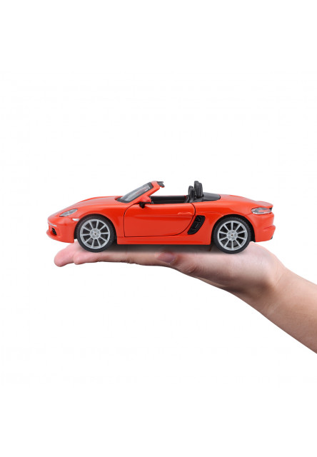 Bburago - Autá HOBBY, Plus, Porsche 718 Boxster, orange, 1:24