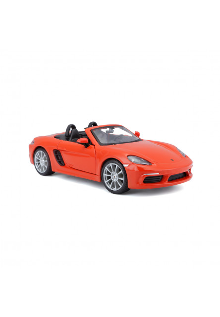 Bburago - Autá HOBBY, Plus, Porsche 718 Boxster, orange, 1:24