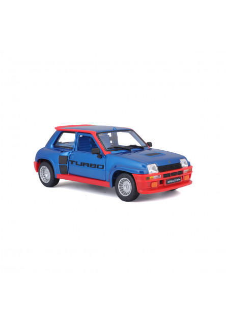 Bburago - Autá HOBBY, Plus, Renault 5 Turbo, modrá, 1:24
