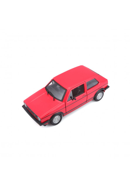 Bburago - Autá HOBBY, Plus, Volkswagen Golf Mk1 GTI (1979), červená, 1:24