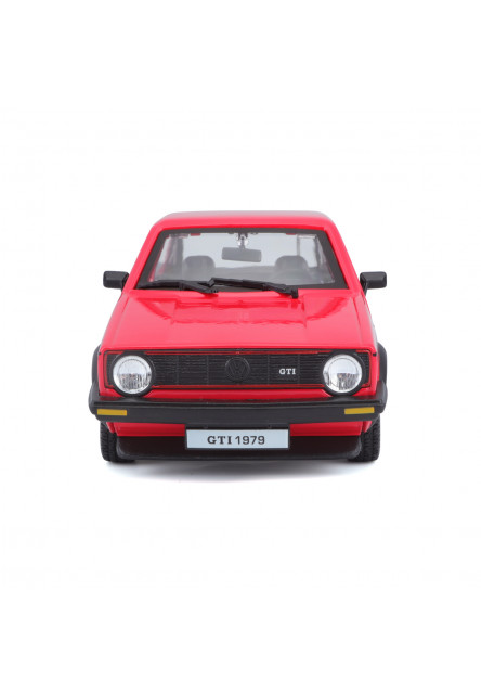 Bburago - Autá HOBBY, Plus, Volkswagen Golf Mk1 GTI (1979), červená, 1:24