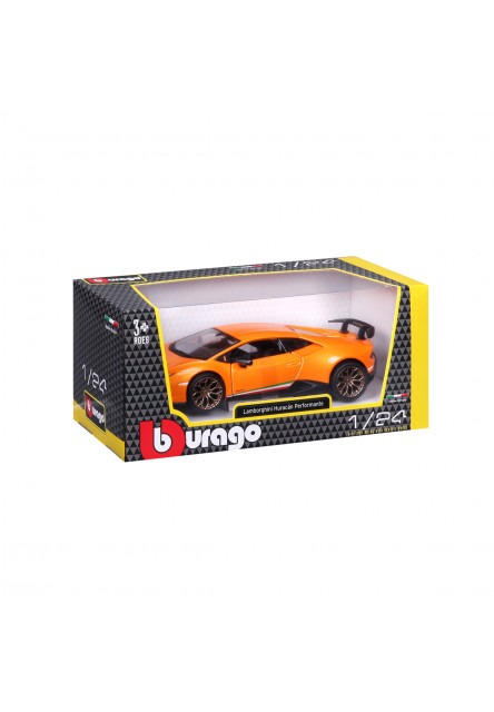 Bburago - Autá HOBBY, Plus, Lamborghini Huracán Performante, metal oranžová, 1:24