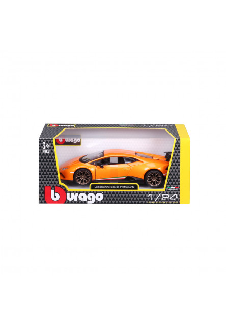 Bburago - Autá HOBBY, Plus, Lamborghini Huracán Performante, metal oranžová, 1:24