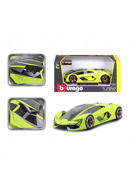 Bburago - Autá HOBBY, Plus, Lamborghini Terzo Millennio, metal šedá, 1:24