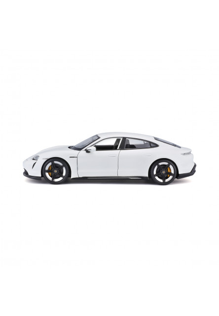 Bburago - Autá HOBBY, Plus, Porsche Taycan Turbo S, biela, 1:24