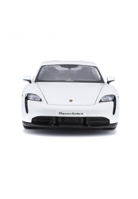 Bburago - Autá HOBBY, Plus, Porsche Taycan Turbo S, biela, 1:24
