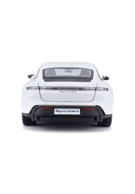 Bburago - Autá HOBBY, Plus, Porsche Taycan Turbo S, biela, 1:24