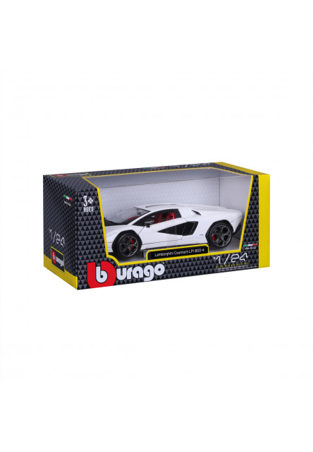 Bburago - Autá HOBBY, Plus, Lamborghini Countach LPI 800-4, biela, 1:24