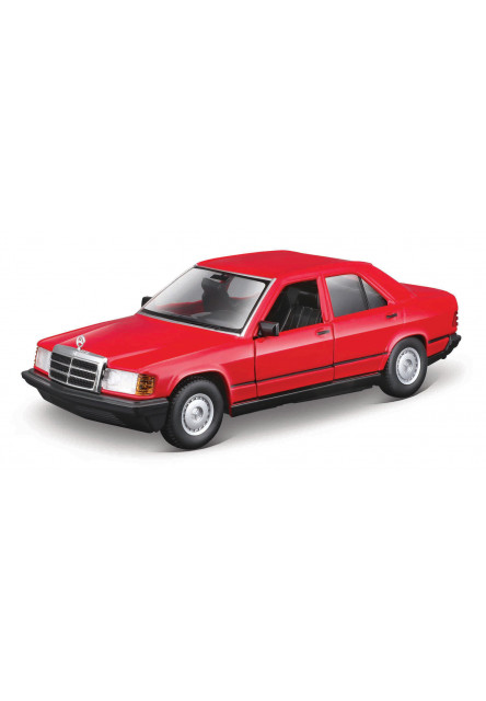 Bburago - Autá HOBBY, Plus, Mercedes-Benz 190 E 2.6, červená, 1:24