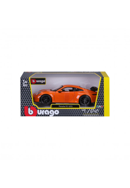 Bburago - Autá HOBBY, Plus, Porsche 911 GT3, oranžová, 1:24
