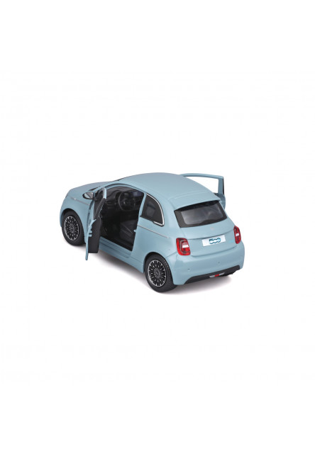 Bburago - Autá HOBBY, Plus, Fiat 500e (2023), modrá, 1:24
