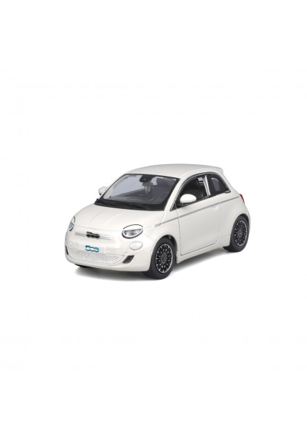 Bburago - Autá HOBBY, Plus, Fiat 500e (2023), biela, 1:24