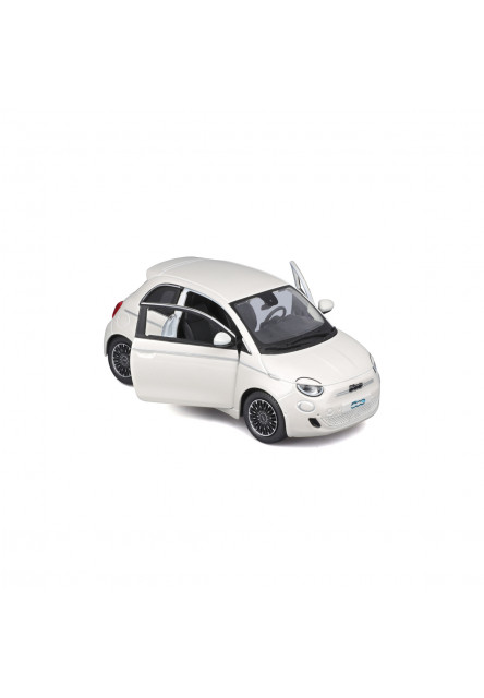 Bburago - Autá HOBBY, Plus, Fiat 500e (2023), biela, 1:24