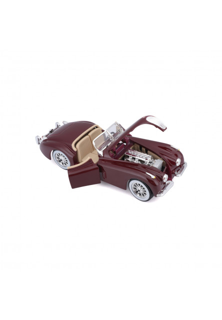 Bburago - Autá HOBBY, Jaguar XK 120 Roadster (1951), červená, 1:24