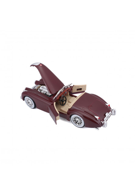 Bburago - Autá HOBBY, Jaguar XK 120 Roadster (1951), červená, 1:24
