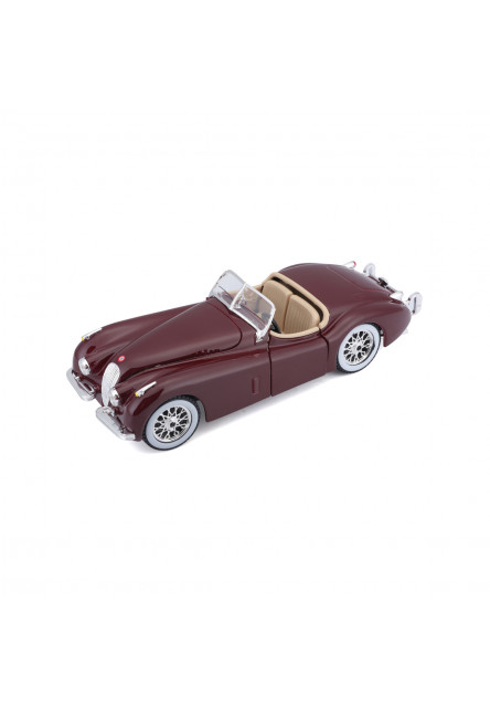 Bburago - Autá HOBBY, Jaguar XK 120 Roadster (1951), červená, 1:24