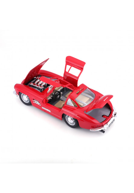 Bburago - Autá HOBBY, Mercedes-Benz 300 SL (1954), červená, 1:24