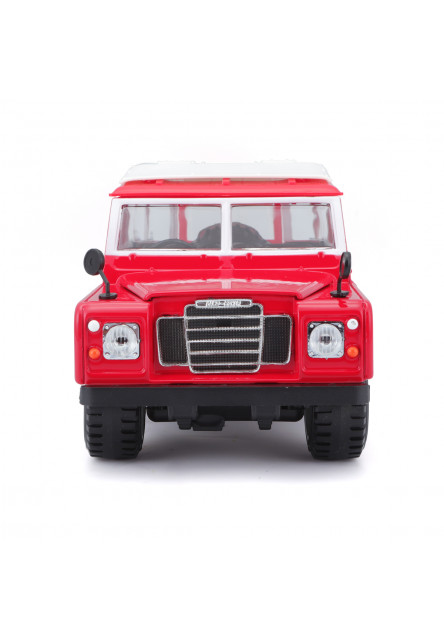 Bburago - Autá HOBBY, Land Rover Series II, červená, 1:24
