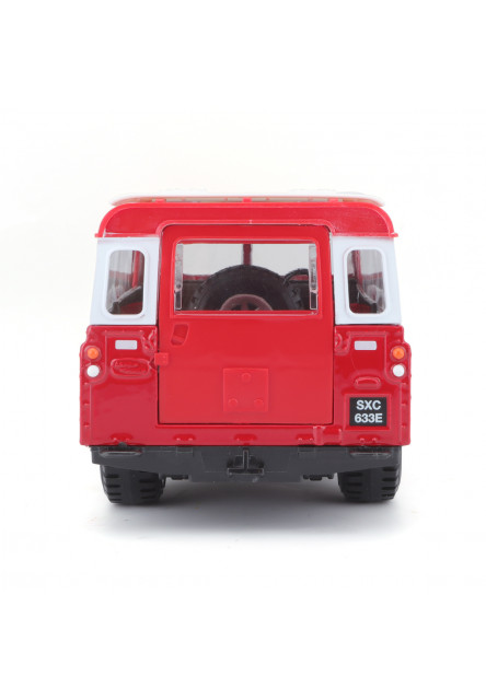 Bburago - Autá HOBBY, Land Rover Series II, červená, 1:24