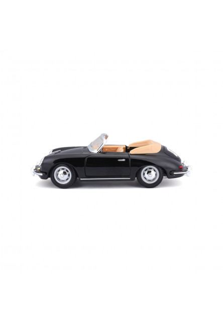 Bburago - Autá HOBBY, Porsche 356B Cabriolet (1961), čierna, 1:24