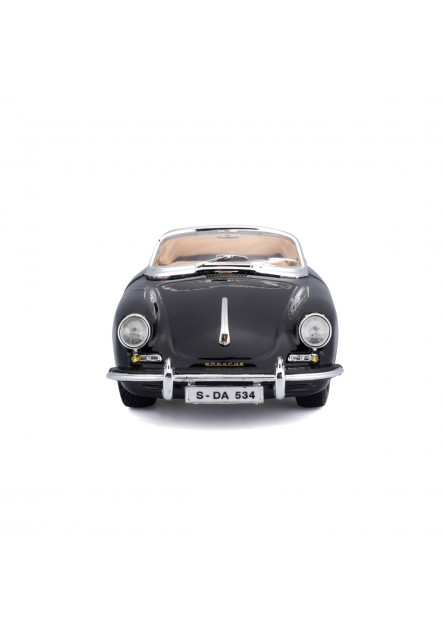 Bburago - Autá HOBBY, Porsche 356B Cabriolet (1961), čierna, 1:24