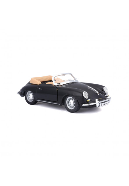Bburago - Autá HOBBY, Porsche 356B Cabriolet (1961), čierna, 1:24