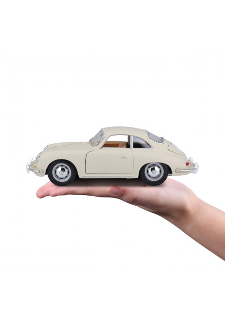 Bburago - Autá HOBBY, Porsche 356B Coupe (1961), krémové, 1:24