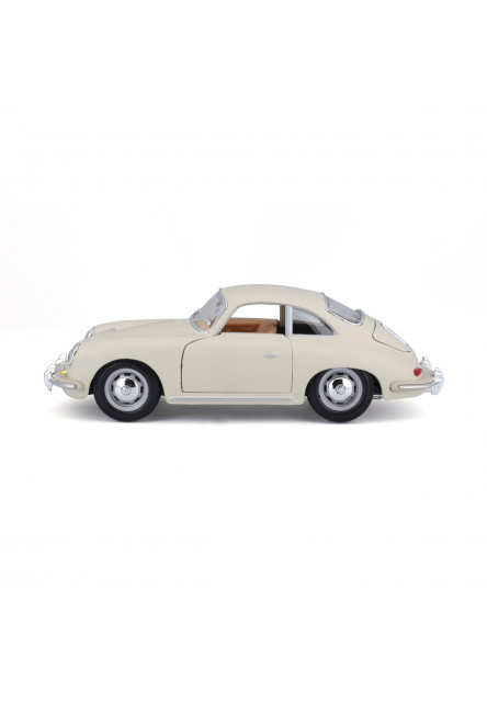 Bburago - Autá HOBBY, Porsche 356B Coupe (1961), krémové, 1:24