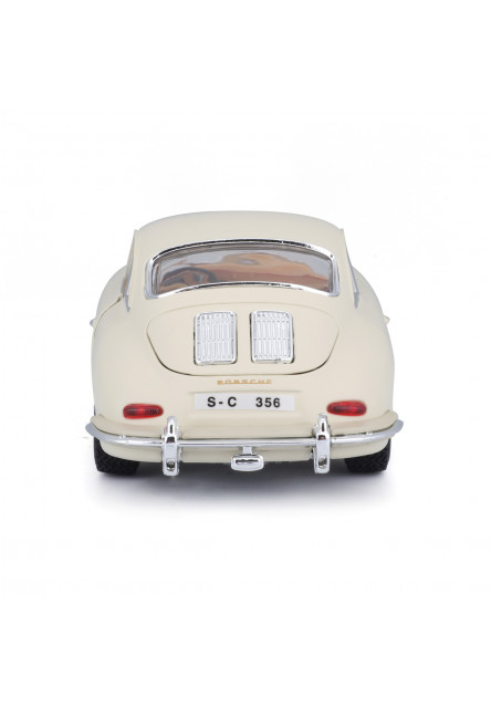 Bburago - Autá HOBBY, Porsche 356B Coupe (1961), krémové, 1:24