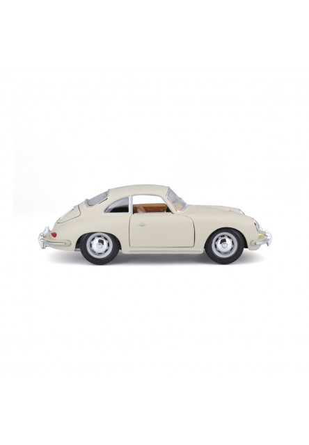 Bburago - Autá HOBBY, Porsche 356B Coupe (1961), krémové, 1:24
