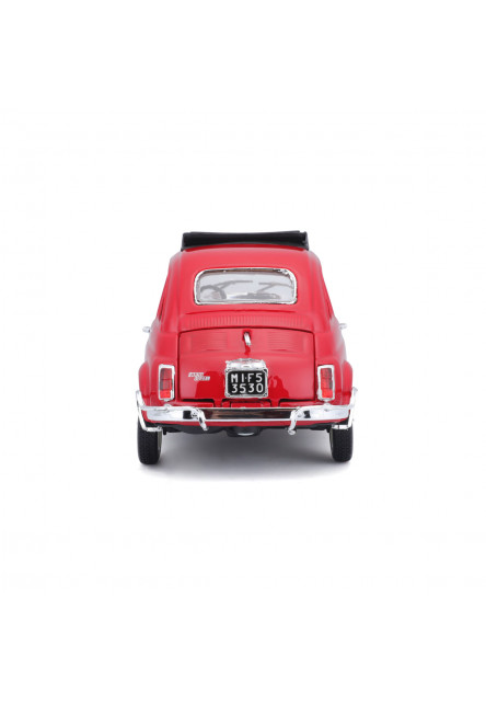 Bburago - Autá HOBBY, Fiat 500L (1968), červená, 1:24