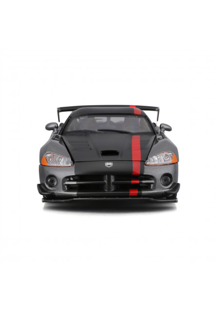 Bburago - Autá HOBBY, Dodge Viper SRT 10 ACR, šedá metalíza-matná čierna, 1:24