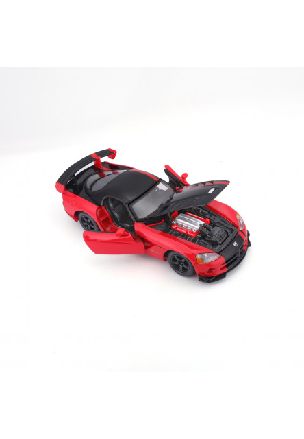 Bburago - Autá HOBBY, Dodge Viper SRT 10 ACR, červeno-čierna, 1:24