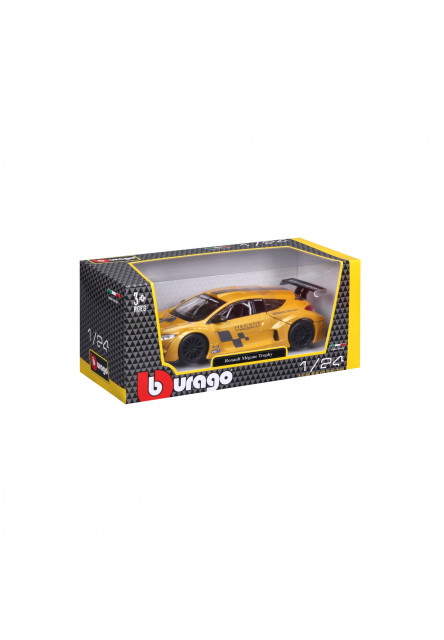 Bburago - Autá HOBBY, Renault Mégane Trophy, žltá, 1:24