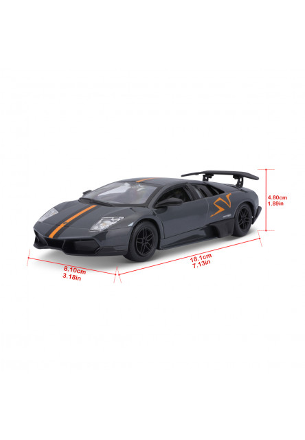Bburago - Autá  HOBBY, Murciélago LP 670-4 SV China Limited Edition, metal šedá, 1:24