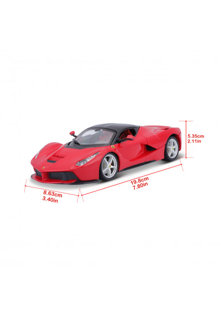 Bburago - RACE+PLAY, Ferrari LaFerrari, červená, 1:24