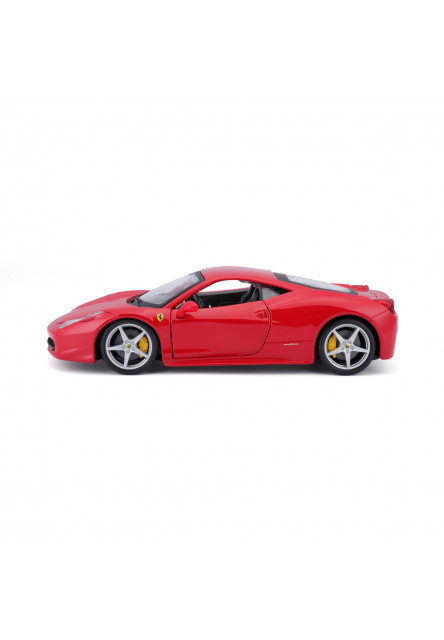 Bburago - RACE+PLAY, Ferrari 458 Italia, červená, 1:24