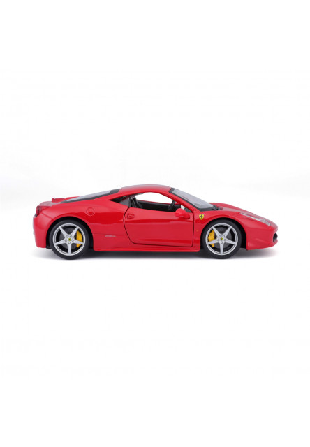Bburago - RACE+PLAY, Ferrari 458 Italia, červená, 1:24