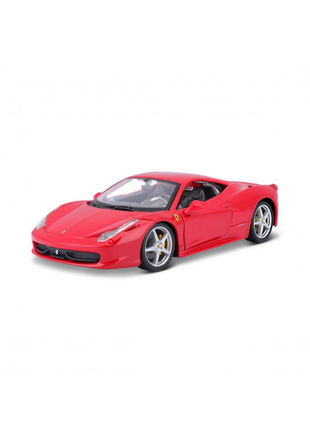 Bburago - RACE+PLAY, Ferrari 458 Italia, červená, 1:24