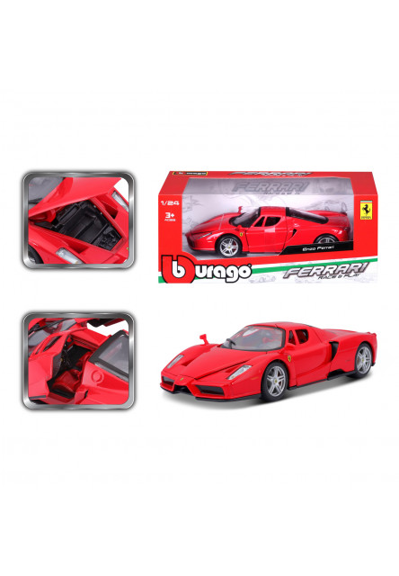 Bburago - RACE+PLAY, Enzo Ferrari, červená, 1:24