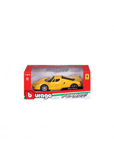 Bburago - RACE+PLAY, Enzo Ferrari, žltá, 1:24